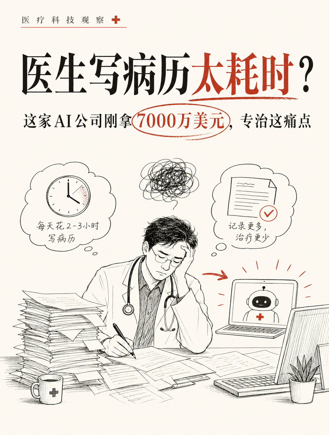 医生的AI助理Suki融资7000万美元，估值5亿
