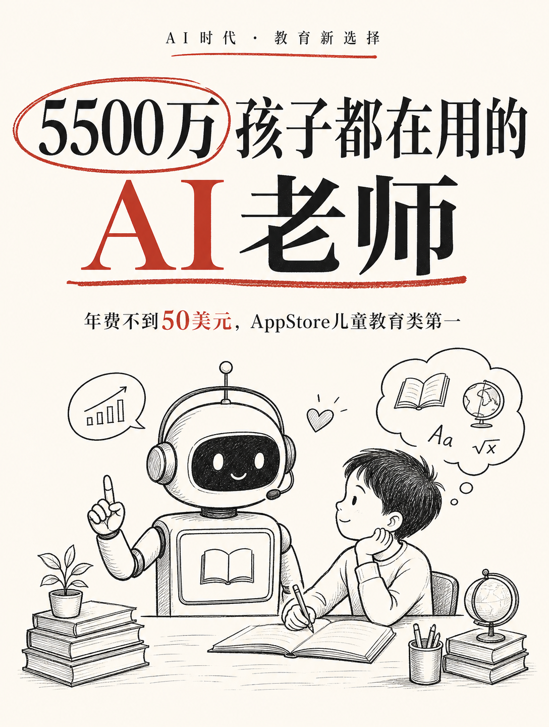 AppStore儿童教育类榜首，这个AI助手让5500万孩子爱上学习