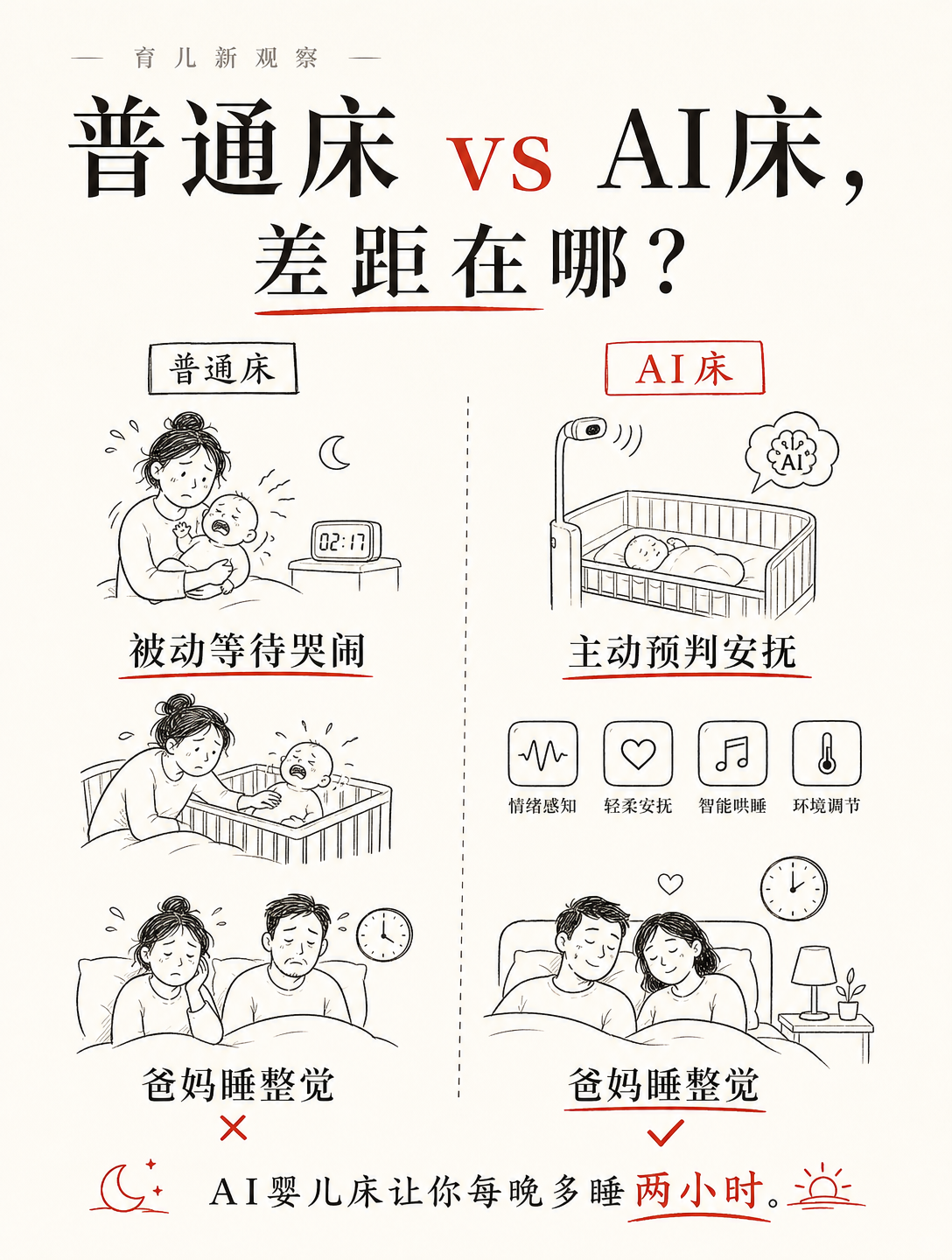 宝宝还没哭，AI婴儿床就自动哄睡了？